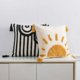 thumbnail image 2 of Decorative Boho Throw Pillow Covers 18x18,Colorful Throw Pillow Covers Cotton Sun Tufted Pillows Cover Cases with Tassels for Couch Yellow White, 2 of 4