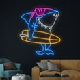 thumbnail image 3 of Handmadetneonsign Shark Surfing Neon Sign, Surfer Shark Neon Light, Shark Surfboard Led Light, 3 of 5