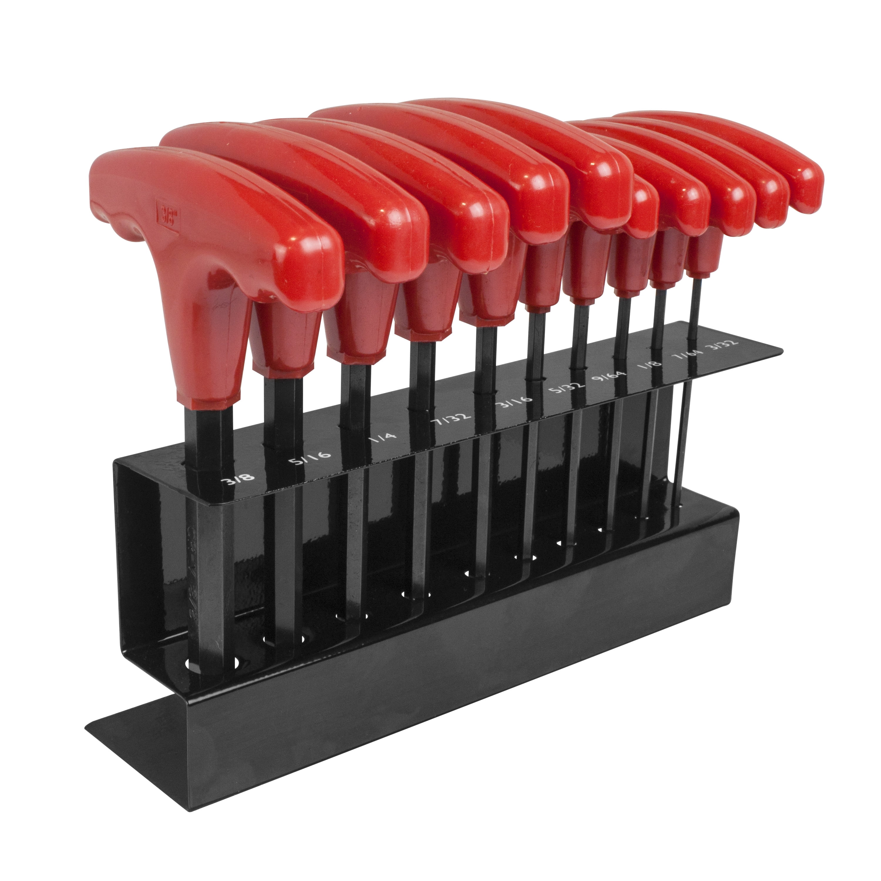 10pc T-Handle Allen Keys Set 2-10mm Metric Hex Wrench Alan Key Stand 