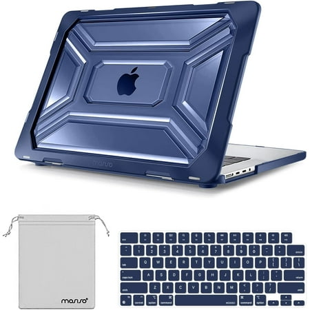 Mosiso Case for MacBook Pro 16 inch Case 2023 2022 2021 Release M3 A2991 M2 A2780 M1 A2485 Pro Max Chip, Heavy Duty Plastic Hard Shell Case with TPU Bumper&Keyboard Cover&Storage Bag, Navy Blue