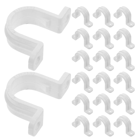 20pcs Pipe Strap Clips U-tube Strap Clamps Heavy Duty Tube Tension Clamps Tubing Strap Clips