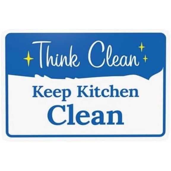 Keep Kitchen Clean Warning Sign, Door Security Metal Signs for Home Business Outdoor Indoor Road Yard Garage Street Wall Safety Caution Custom Decor 12 x 8 Inch
