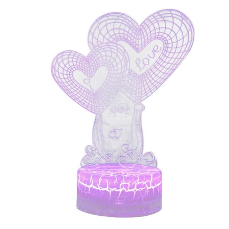 

Fjofpr 3D Visual Night Light 7 Colors Change LED Desk Lamp Bedroom Home Decorfor Home Decorations
