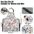thumbnail image 3 of Elegant Floral Swirl Design Chef Kitchen Apron with Pockets for Women Waterproof Aprons for Cooking Baking, 3 of 7