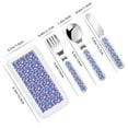 thumbnail image 2 of Daiia Blue Flower Skull for Stainless Steel Kids Silverware Set - Children’s Utensil Set - Children's Knife, Fork And Spoon Set - Metal Kids Cutlery Set, 2 of 8