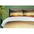 thumbnail image 4 of Ambesonne Marine Duvet Cover Sets, Boats on the Pier, 2-King, Orange Black Pale Yellow, 4 of 7