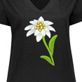thumbnail image 4 of Inktastic Edelweiss- Flower Women's Plus Size V-Neck T-Shirt, 4 of 5
