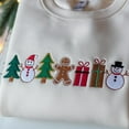 thumbnail image 2 of Cute Gingerbread Cookies Embroidered Sweatshirt, Womens Christmas Sweatshirt, Merry Christmas, Christmas Cookies Sweatshirt, Holiday Sweater, 2 of 5