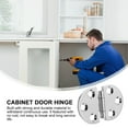 2pcs Door Mini Hinges 180 Degree Kitchen Furniture Hinge