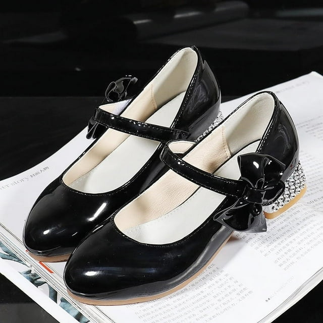 Zapatos de tacón alto para niñas, zapatos de princesa, zapatos de vestir, zapatos de alto rendimiento, zapatos de cristal para niñas pequeñas