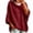 22-Wine, variant on QIUOMBBP Womens Hoodies Drawstring 3/4 Sleeve Hoodie Fall Clothes Solid Loose Fit Hooded Pullover Sweatshirts Khaki S