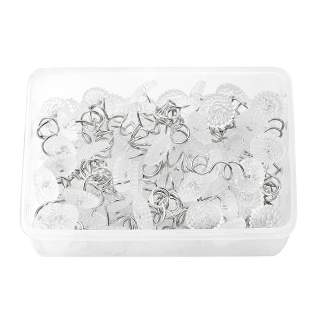 100pcs Sofa Spiral Nail Stainless Steel Transparent Bed Skirt Fixed Tack