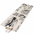 thumbnail image 2 of Farm Milk Washable Runner Rugs 2'x6', Graffiti Cow Cartoon Cheese Gray Pastoral Landscape Low Pile Throw Entryway Rug Non-Slip Sturdy Edge Binding Carpet for Indoor Bedside Entrance Bedside, 2 of 9
