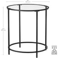 thumbnail image 6 of VASAGLE Round Side Tables, Set of 2, Glass End Tables Coffee Tables for Living Room Bedroom Black, 6 of 6