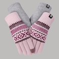 thumbnail image 2 of GPOECD Winter Gloves Couple Knitted Thermal Soft Touchscreen Texting Warm Cold Weather Mittens for Men and Women, 2 of 5
