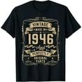 thumbnail image 2 of 100% Cotton Vintage 1946 79yr 79th Birthday Gifts for Men 79 Years Old T-Shirt, 2 of 5