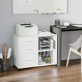 thumbnail image 2 of HOMCOM Printer Stand Mobile Printer Table W/ Storage Wheels White, 2 of 10
