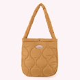 thumbnail image 1 of Bolso informal para mujer, bolsa acolchada de gran capacidad para viajes de compras (marrón oscuro), 1 of 3