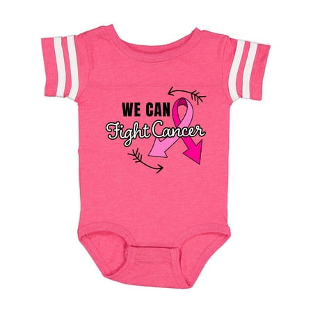 

Inktastic We Can Fight Cancer Breast Cancer Awareness with Pink Ribbon and Arrows Gift Baby Boy or Baby Girl Bodysuit