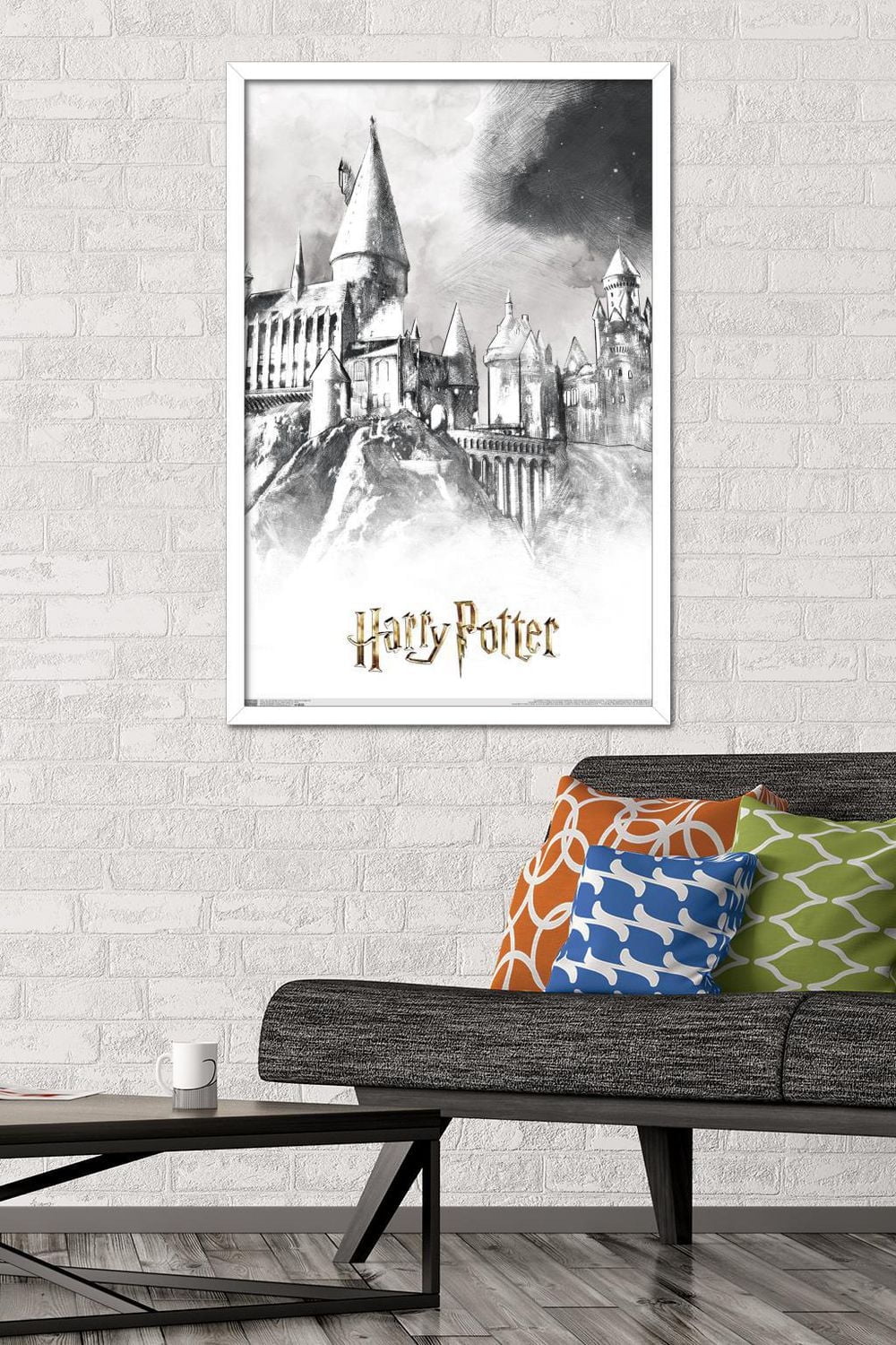 The Wizarding World: Harry Potter - Illustrated Hogwarts Wall Poster, 22.375" x 34"