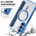 thumbnail image 6 of For Samsung Galaxy S26+ 5G Wallet Cell Cover, RFID Blocking, PU Leather,Compatible With MagSafe , With Flip Cover Multi-Card Slots Pocket, Ultra Thin Magneti Protective Cover,Dark blue, 6 of 7