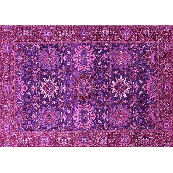 Ahgly Company Indoor Rectangle Oriental Pink Industrial Area Rugs, 6' x 9'