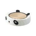 thumbnail image 2 of Tablero rascador para gatos, cuenco, salón para rascar, cama para dormir, almohadilla para rascar, cama para gatos de interior (15,35 pulgadas de diám Panda, 2 of 8
