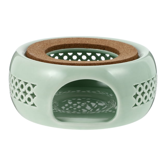 1 Pc Exquisite Ceramic Teapot Warmer Household Tea Heating Tool (Light Green)
