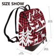 thumbnail image 2 of Sikiie Christmas Buffalo Plaid Women Genuine Leather Backpack Fashion Rucksack Daypack Leather Casual Travel Backpacks for Women, 2 of 4