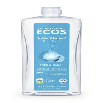 ECOS Hypoenic Liquid Dish Soap, Free & Clear, 25 Fluid Ounce