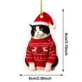 thumbnail image 3 of 2026 Christmas Home Party Decoration Cute Christmas Tree Decorations Flat Printed Acrylic Christmas Hanging Ornaments Lovely Pet Pendant For Xmas Party Home Indoor Holiday Decor, 3 of 7