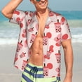 thumbnail image 5 of KLL Men's Hawaiian Shirt Short Sleeve Button Down Beach Shirts-Milk Tea, 5 of 5