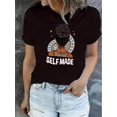 thumbnail image 1 of Women'S Inspirational Graphic T-Shirt, Polyester Blend, Casual Crew Neck, Medium Stretch, Knit Fabric, with Portrait Print, for All Season Comfort Fit Tee, 1 of 6
