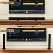 VIPQV Sound Bar for Smart TV, 2CH Detachable TV Sound Bar with Subwoofer, Bluetooth/AUX/Opyical/USB Connection,2-in-1 Home Theater Surround Sound