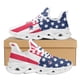 thumbnail image 1 of Zapatos deportivos para exteriores con diseño de personalidad y bandera estadounidense para damas, transpirables, cómodos y con amortiguación de aire., 1 of 6