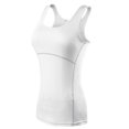 thumbnail image 1 of TOPTIE Yoga Racer Back Tank Top, Athletic Compression Tank, Junior-White-M, 1 of 6