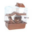 thumbnail image 2 of koolsoo 2 Tier Hamster Cage Portable Small Animal Cage for Hedgehog Rats Guinea Pigs Brown, 2 of 9