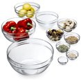 thumbnail image 3 of Duralex Lys Stackable Clear Glass Food Prep Serving Mixing Bowls, 10 Piece Set, 3 of 7
