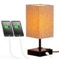 thumbnail image 4 of Cedar Hill Table Lamp, Nightstand Lamp with usb Port, Charging Outlets And Phone Stands, 3-Way Dimmable for Living Room, Bedroom, Office(E26 Led Bulb Not Included), 4 of 6