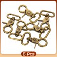 thumbnail image 3 of Uxcell 6 Pack Swivel Snap Hook, 25mm(1") Trigger Snap Heavy Duty Zinc Alloy Metal Lobster Claw Clasp Lanyard Clips for Straps Bags Belting Leathercraft, Bronze, 3 of 6
