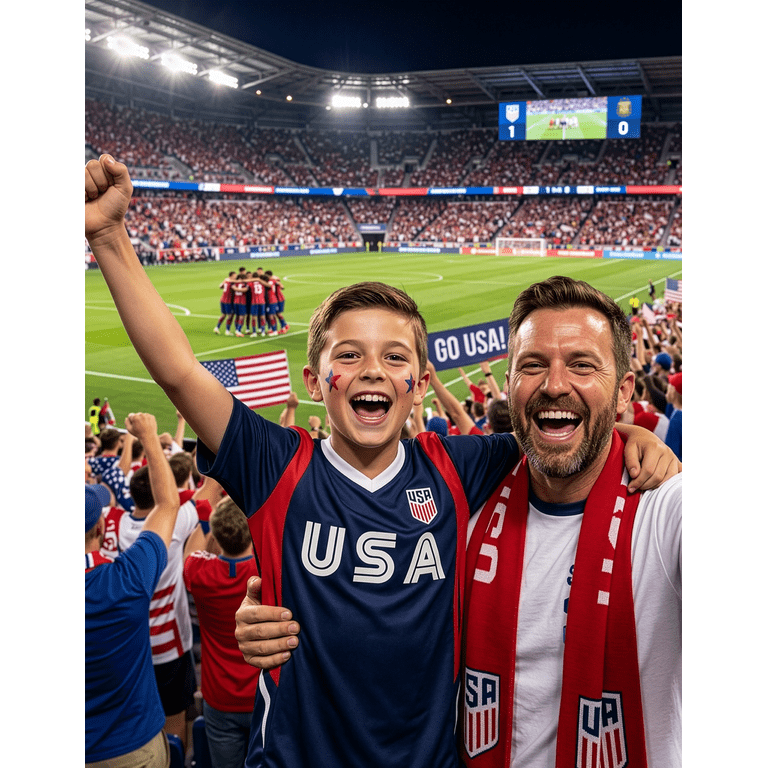 Icon Sports USA Soccer Jersey, Navy, Polyester, Youth Small
