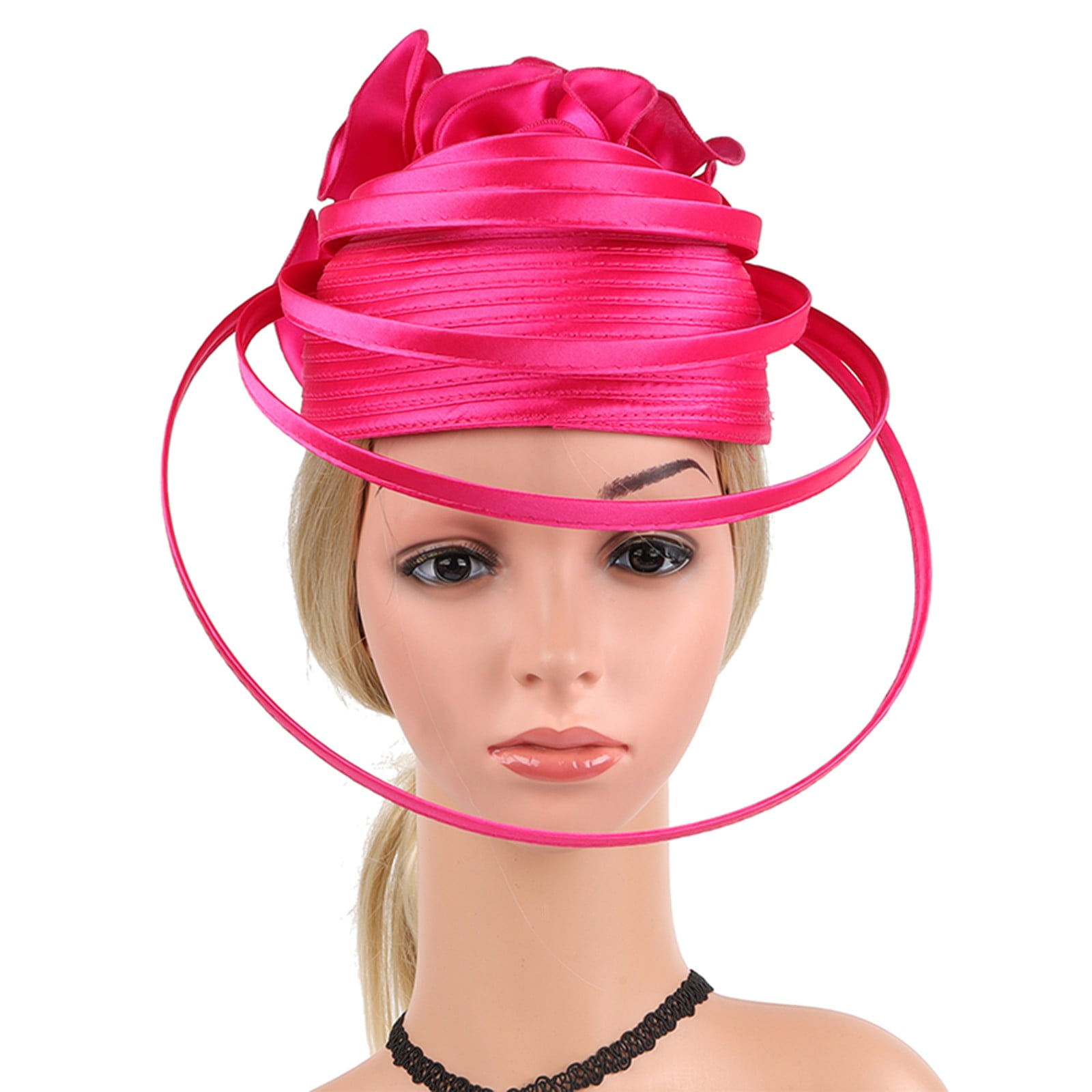 7194 Women\'s Pillbox Fascinator Hat Kentucky Headband Tea Fascinator Hats for Women Tea Party Kentucky Derby Hat Veil  main image 4