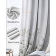 thumbnail image 3 of White Floral Blackout Curtains for Bedroom Living Room Darkening Curtains 54 Inch Long Vintage Botanicals Blossom Motif Spring Short Curtain for Small Window Treatment Grommet Drapes 42"x54"x2, 3 of 9