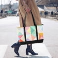 thumbnail image 4 of FORMRS Canvas Laptop Tote Bag for Women with 15.6" Computer Compartments Shoulder Handbag, Abstract Geometric, 4 of 7