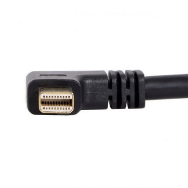 FVH Left Angled Mini DP DisplayPort 90 Degree to DisplayPort Female Cable for Displays Monitors