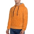 thumbnail image 3 of Fotbe Men's Hoodie with Orange Glitter2 Pattern - Kangaroo Pocket Pullover Hooded Sweatshirt, Perfect for Daily Wear, Travel, and Home-Medium, 3 of 7