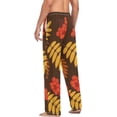 thumbnail image 6 of Autumn Leaves Pattern Ghost Pajama Pants, Men's Lounge Pants Light with Drawstring and Pockets, Christmas New Year Birthday Father's Day Gifts, 6 of 7