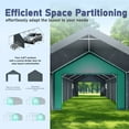 thumbnail image 6 of Summit Living 13' x 24' x 9.6' Portable Carport with Removable Sidewalls, Outdoor Storage Shelter, Garage with All-Weather Canopy, 6 of 11