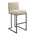 thumbnail image 3 of Modway Indulge Channel Tufted Fabric Bar Stools in Beige, 3 of 10