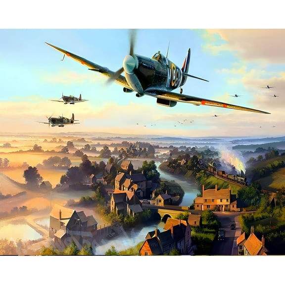 paint by numbers for adults-WWII military aircraft- drawing paintwork DIY paint by number kits art crafts for home wall Dec or 16"X20"